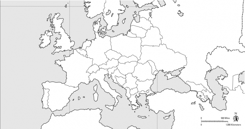 Unlabeled Europe Map blank map of eastern europe suggests with regard